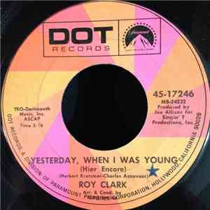 Roy Clark - Yesterday, When I Was Young (Hier Encore)