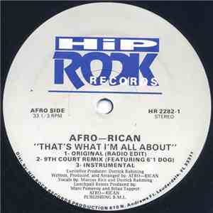 Afro-Rican - That's What I'm All About