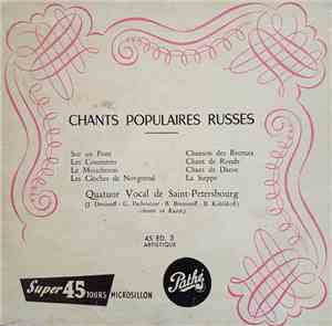 Quatuor Vocal De Saint-Petersbourg - Chants Populaires Russes