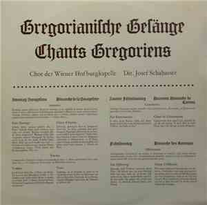 Chor Der Wiener Hofburgkapelle, Josef Schabasser - Gregorianische Gesänge = ...