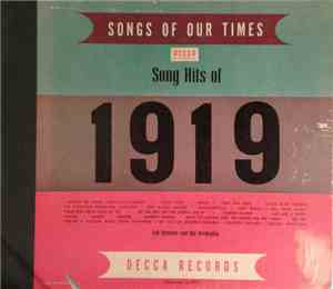 Ted Straeter And His Orchestra - Songs Of Our Times - Song Hits Of 1919