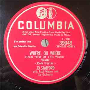 Jo Stafford With Paul Weston And His Orchestra - Use Your Imagination / Whe ...