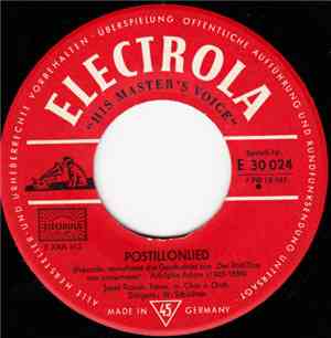 Josef Traxel - Postillonlied / Ach So Fromm