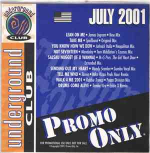 Various - Promo Only Underground Club: July 2001
