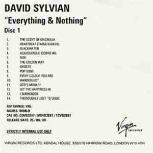 David Sylvian - Everything And Nothing