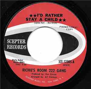 Richie's Room 222 Gang - I'd Rather Stay A Child / Girls, Girls, Girls (Tha ...