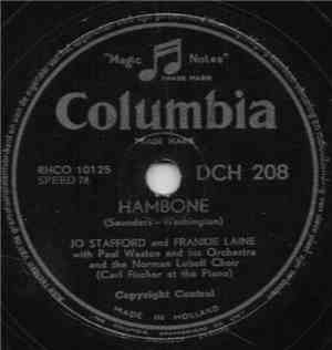 Jo Stafford And Frankie Laine / Harry James And His Orchestra - Hambone / B ...