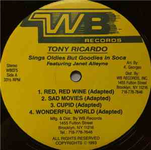 Tony Ricardo - Tony Ricardo Sings Oldies But Goodies In Soca