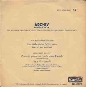 Arcangelo Corelli - Concerto Grosso Fatto Per La Notte Di Natale (Weihnacht ...