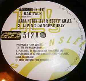 Barrington Levy, Bounty Killer, Mega Banton - Bad Talk / Living Dangerously ...