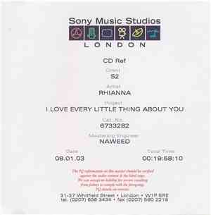 Rhianna - I Love Every Little Thing About You