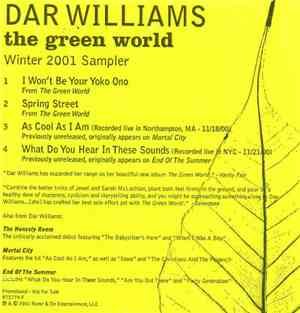 Dar Williams - The Green World Winter 2001 Sampler