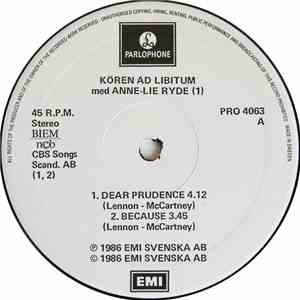 Kören Ad Libitum Med Anne-Lie Rydé, Basse Wickman, Lill Lindfors - Dear Pru ...