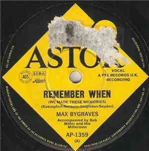 Max Bygraves - Remember When (We Made These Memories)
