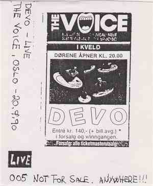 Devo - Live. The Voice, Oslo - 20.9.90