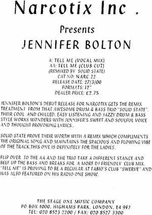 Jennifer Bolton - Tell Me (Solid State Remixes)