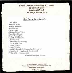 Ron Sexsmith - Sampler