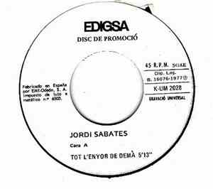 Jordi Sabates - Tot L'Enyor De Demà