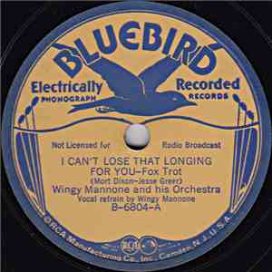 Wingy Mannone And His Orchestra - I Can't Lose That Longing For You / You S ...