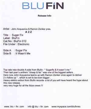 John Acquaviva & Ramon Zenker Pres. A 2 Z - Sugar Fix