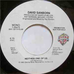 David Sanborn - Neither One Of Us