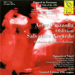 Astor Piazzolla, Salvatore Accardo, Orchestra da Camera Italiana - Oblivion