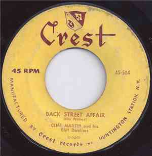 Cliff Martin And His Cliff Dwellers - On Our Honeymoon / Back Steet Affair
