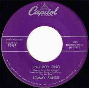 Tommy Sands - Sing Boy Sing / Crazy 'Cause I Love You