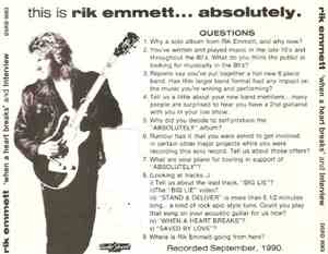 Rik Emmett - When A Heart Breaks / Interview