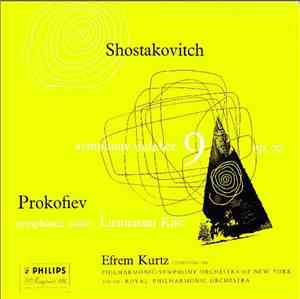 Shostakovich / Prokofiev - Efrem Kurtz, The New York Philharmonic Orchestra - Symphony #9 / Lieutenant Kije Suite
