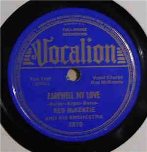 Red McKenzie And His Orchestra - Farewell My Love / Sail Along, Silv'ry Moon