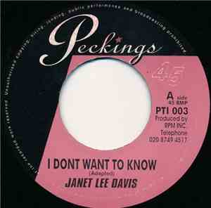 Janet Lee Davis - I Dont Want To Know