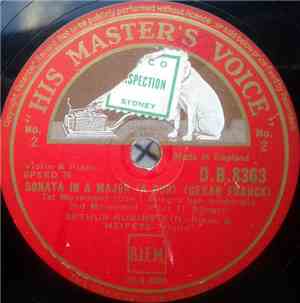 Jascha Heifetz, Arthur Rubinstein - Sonata In A Major