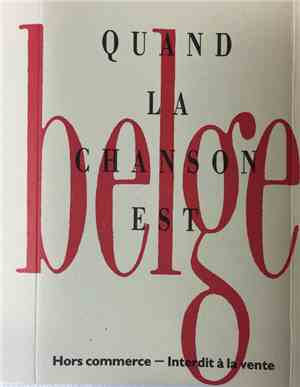 Various - Quand La Chanson Est Belge
