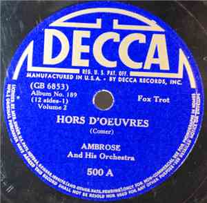 Ambrose And His Orchestra - Hors D'Oeuvres