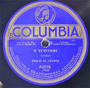 Al Jolson / Sterling Trio - 'N Everything / When You Play With The Heart Of A Girl