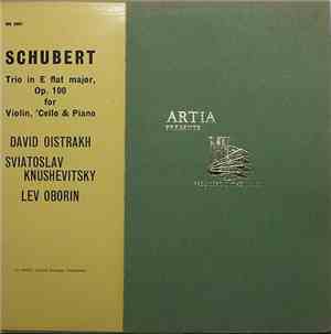 Schubert, David Oistrakh, Sviatoslav Knushevitsky, Lev Oborin - Trio In E Flat Major, Op. 100