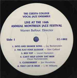 The Cuesta College Vocal Jazz Ensemble - Live At The 16th Annual Montreux Jazz Festival 