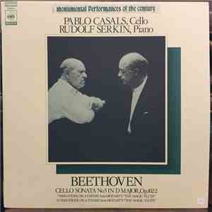 Beethoven, Pablo Casals, Rudolf Serkin - Cello Sonata No.5 Op.102-2/ 7 Variations On A Theme From Mozart's 