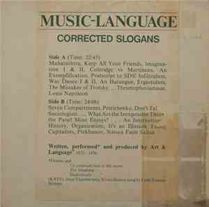 Art & Language - Music-Language: Corrected Slogans