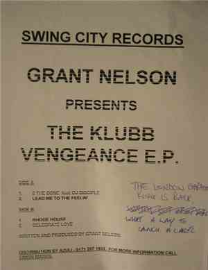 Grant Nelson - The Klubb Vengeance E.P.