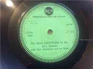 Neil Sedaka With Stan Applebaum And His Orchestra - You Mean Everything To  ...