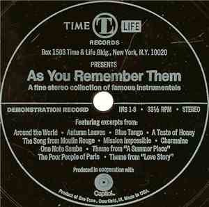 Unknown Artist - As You Remember Them