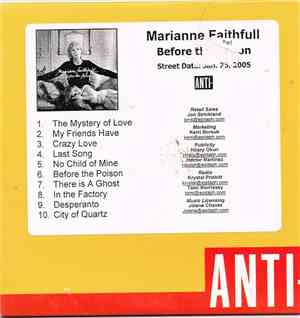 Marianne Faithfull - Before The Poison