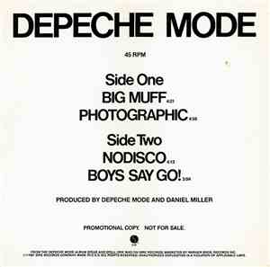 Depeche Mode - Big Muff / Photographic / Nodisco / Boys Say Go!