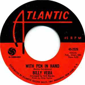 Billy Vera - With Pen In Hand / Good Morning Blues