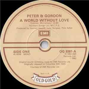 Peter & Gordon - A World Without Love / Nobody I Know
