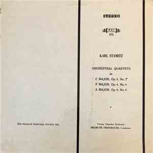 Wiener Kammerorchester - Karl Stamitz  Orchestral Quartets in C Major, Op.  ...