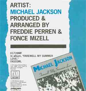 Michael Jackson - Farewell My Summer Love