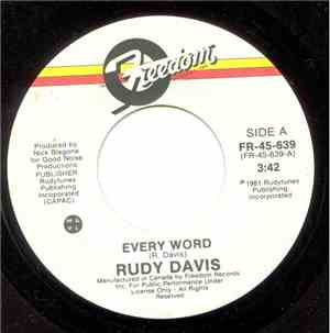Rudy Davis - Every Word / I'd Really Like To Know You